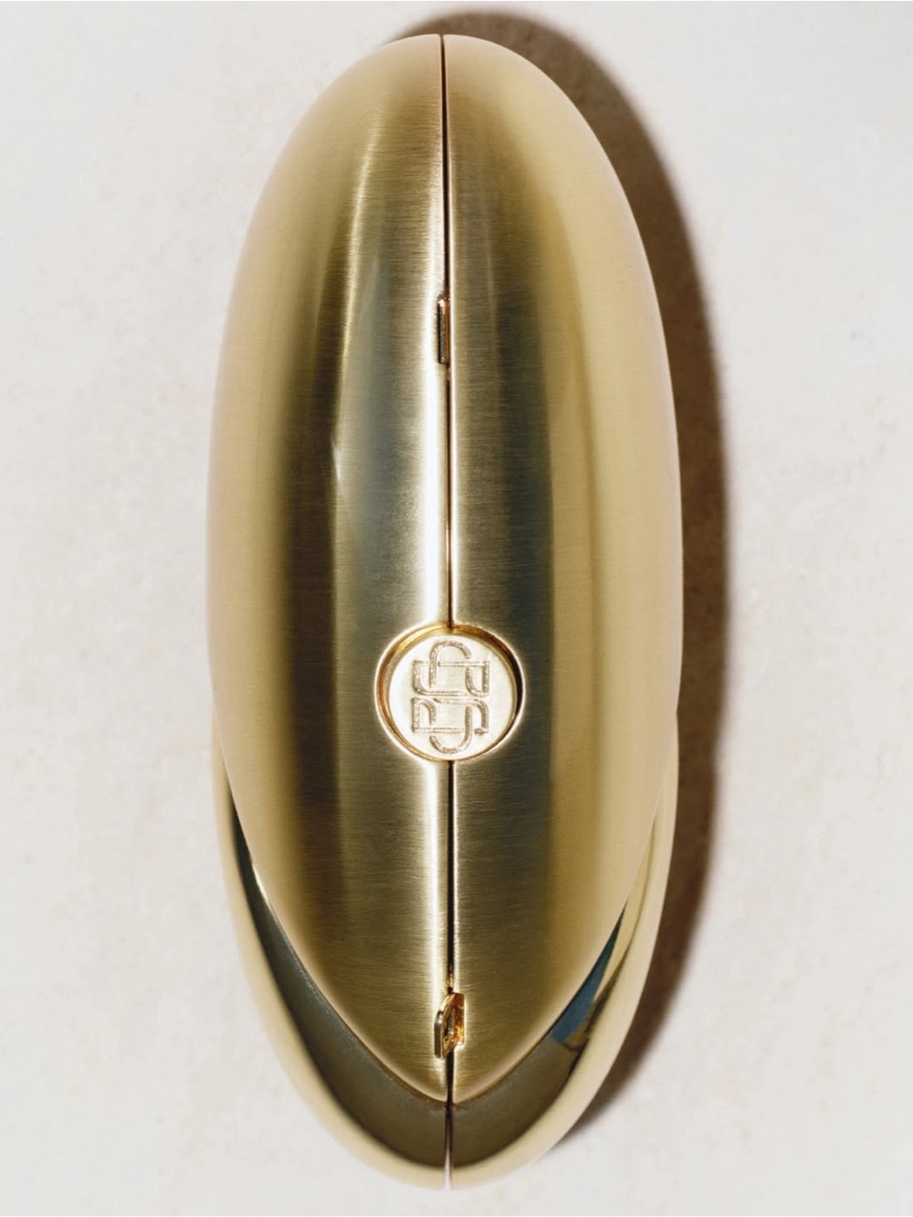 Simkhai Ameera Clutch Gold Structural Statement Round Oval Clutch Bag - Picture 7 of 10